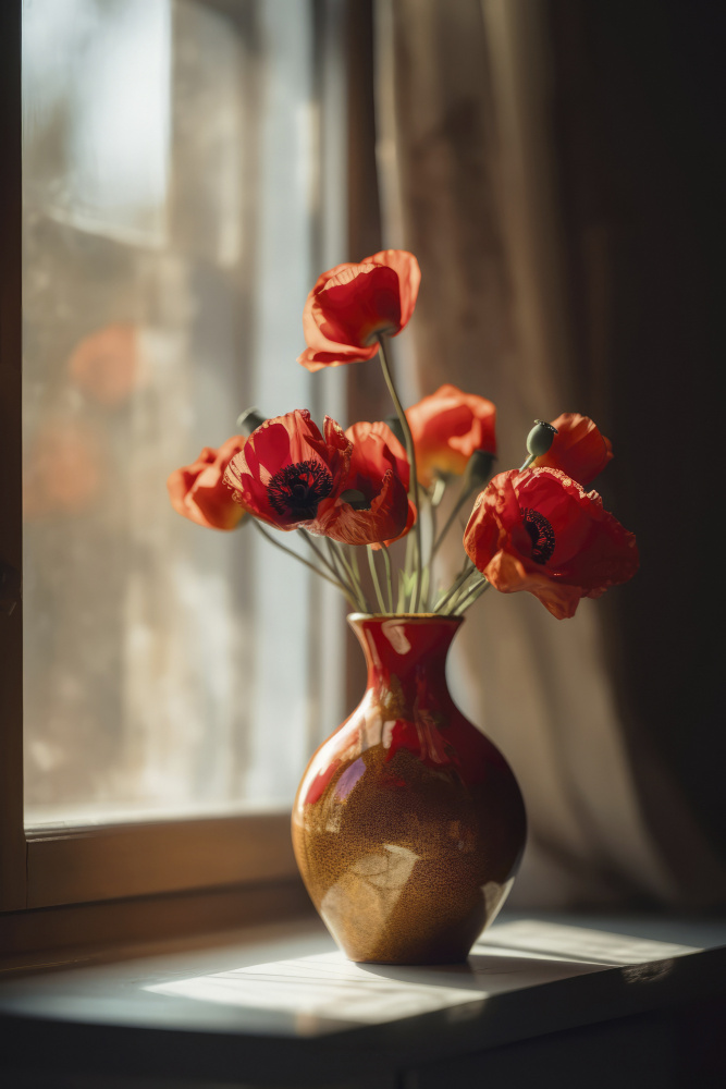 Poppy In Vase de Treechild