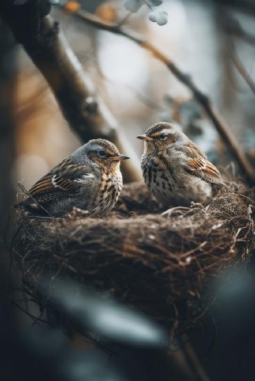 Birds In Nest No 2
