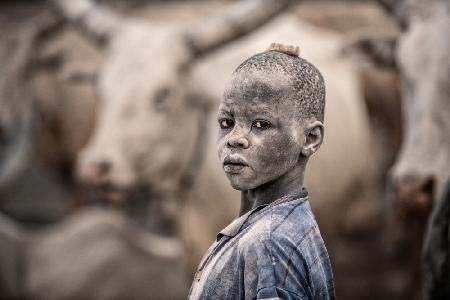 Young Mundari herder