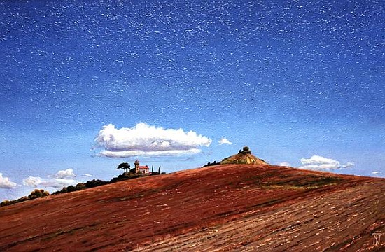 Big Sky, Hill Top, Todi, Umbria, 1998 (oil on canvas)  de Trevor  Neal