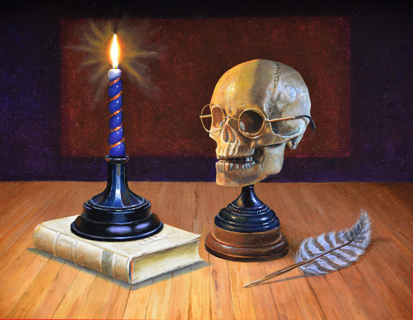 Candle and Skull de Trevor  Neal