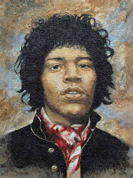 Hendrix (1942-70) (oil on polytex board)  de Trevor  Neal
