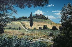Lollipop Tree, Umbria, 1998 (oil on canvas) 