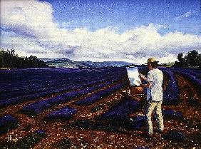 Painter, Vaucluse, Provence, 1998 (oil on canvas) 