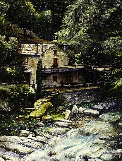 Watermill, Poretta, Tuscany, 1998 (oil on canvas)  de Trevor  Neal