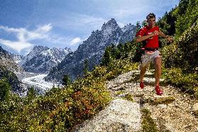 Kilian Jornet training above Montenvers