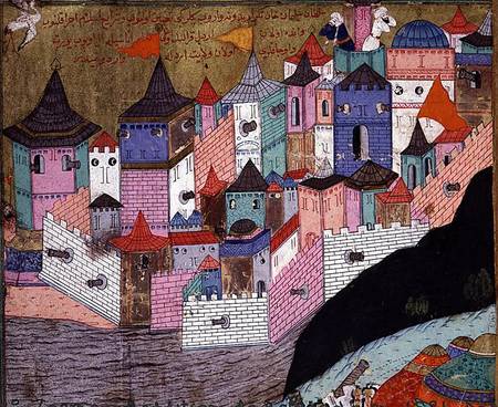 TSM H.1524 Attack on Belgrade in 1521, from the 'Hunername' by Lokman de Turkish School
