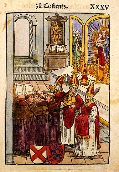 A scene from The Council of Constance, from ''Chronik des Konzils von Konstanz'' de Ulrich von Richental
