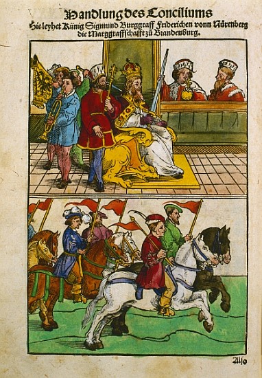 Sigismund at the Council of Constance, from ''Chronik des Konzils von Konstanz'' (pen and ink on pap de Ulrich von Richental