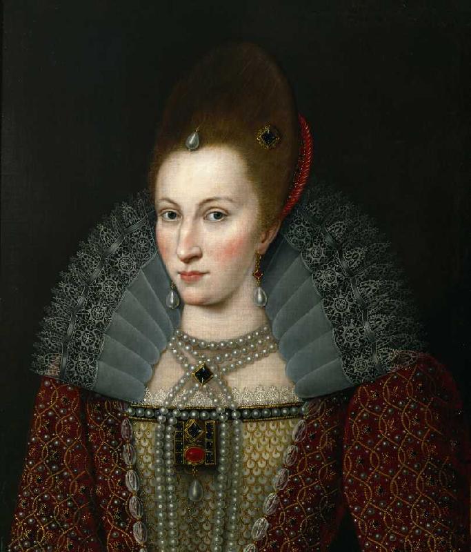 Anne von Dänemark, Königin von England (1574-1619), Gemahlin James I. de (um 1900) Anonym
