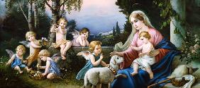 Maria with the Child, Sheep and Puttoi in an idealized Landscape