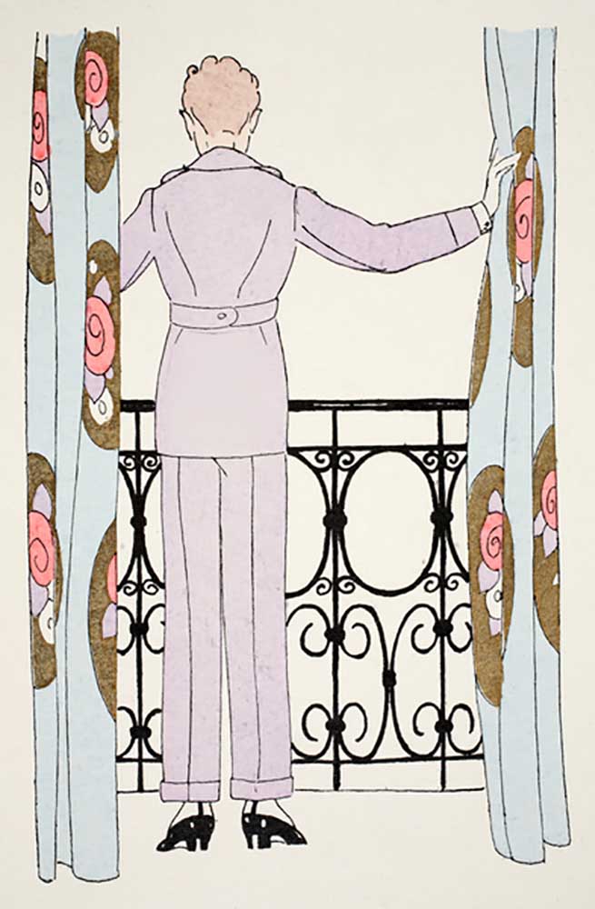 Woman in Trouser Suit at window de Umberto Brunelleschi