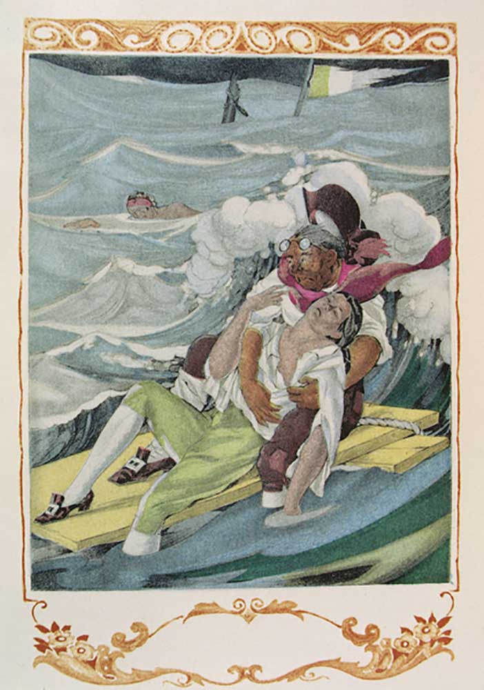 Illustration from Candide by Voltaire, published by Gibert Jeune, 1952 de Umberto Brunelleschi
