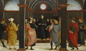 Saint Augustine disputing with the heretic Fortunatus