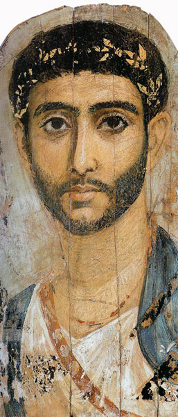 Ägypten: Mumienporträt eines jungen Mannes, c. 3. Jahrhundert n. Chr de Unbekannter Künstler