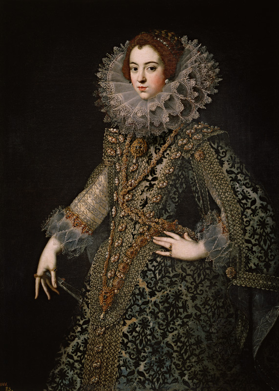 Portrait of Elisabeth of France (1602-1644), Queen consort of Spain de Unbekannter Künstler