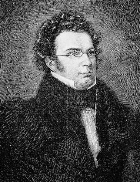 Franz Schubert (1797-1828) (After Watercolour portrait by Wilhelm August Rieder) de Unbekannter Künstler