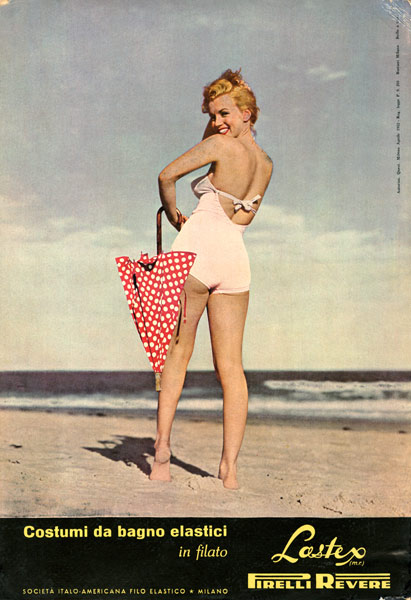 Marilyn Monroe posing for the advertising of Pirelli swimwear de Unbekannter Künstler