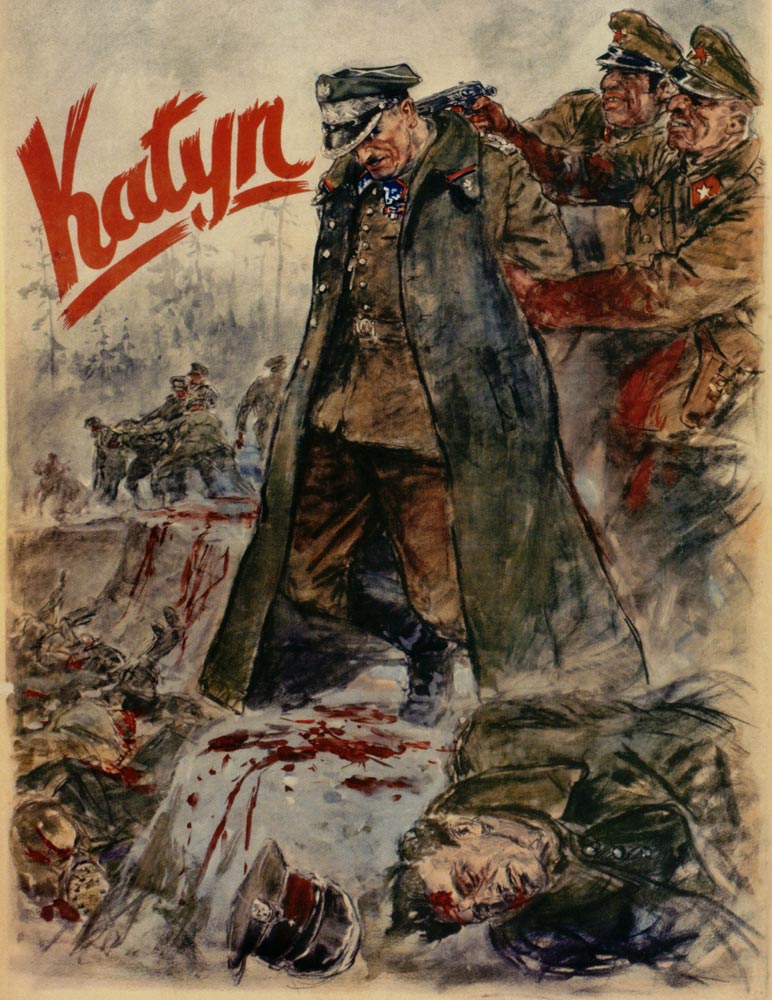 The Katyn massacre (Nazi propaganda poster) de Unbekannter Künstler