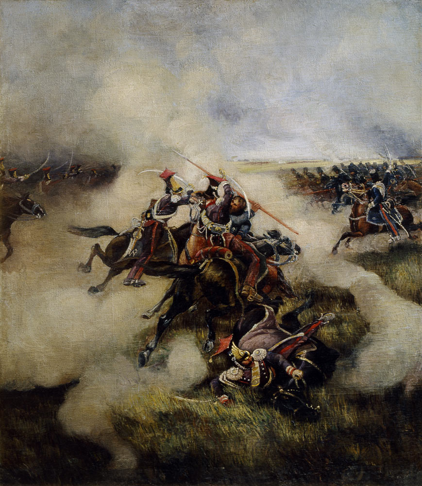 Polish uhlans fighting with cossacks de Unbekannter Künstler