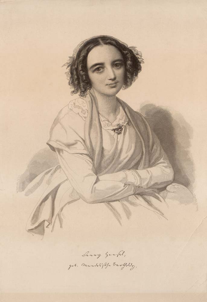 Portrait of Fanny Hensel née Mendelssohn (1805-1847) de Unbekannter Künstler