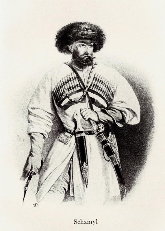 Portrait of Imam Shamil (1797-1871) de Unbekannter Künstler