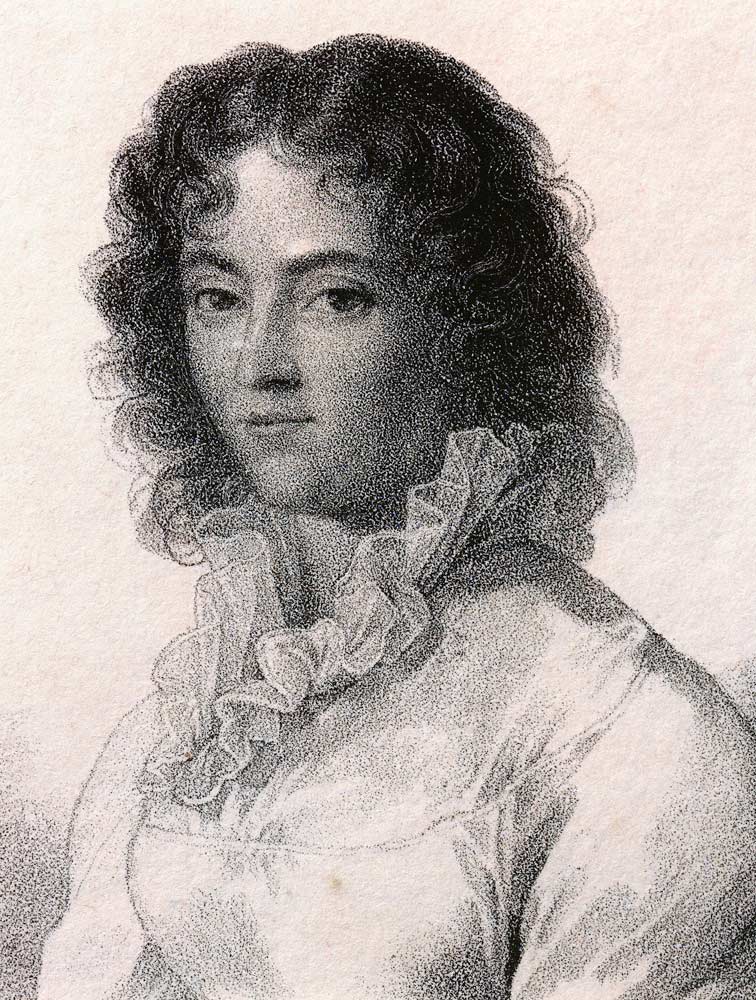 Portrait of Constanze Weber (Zell im Wiesental, 1762-Salzburg, 1842), wife of Wolfgang Amadeus Mozar de Unbekannter Künstler