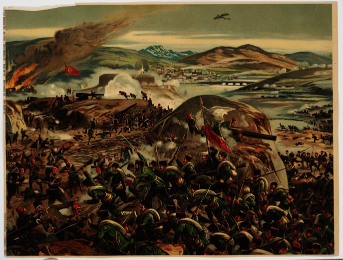 Balkan War. The Battle of Kirk Kilisse de Unbekannter Künstler