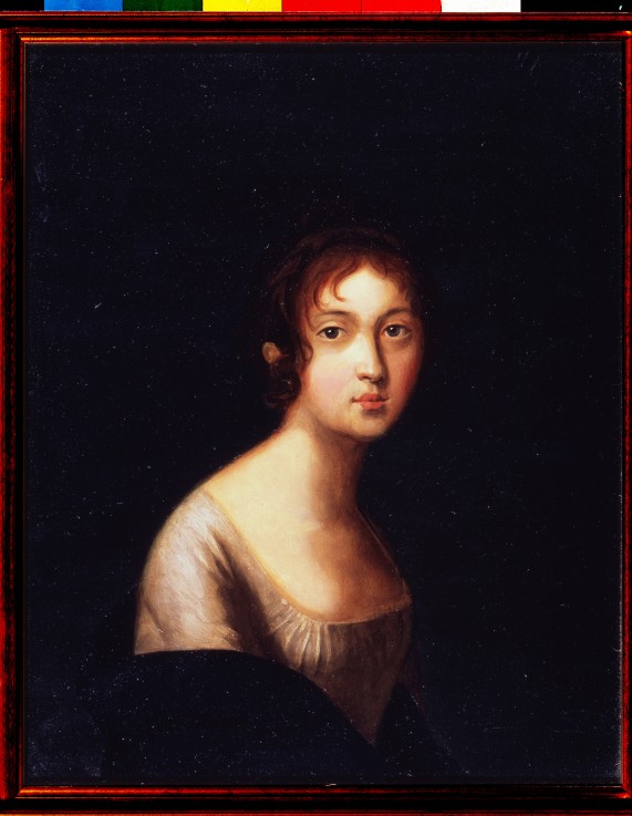 Portrait of Natalia Goncharova (Pushkina), the wife of the poet Alexander Pushkin (1812-1863) de Unbekannter Künstler