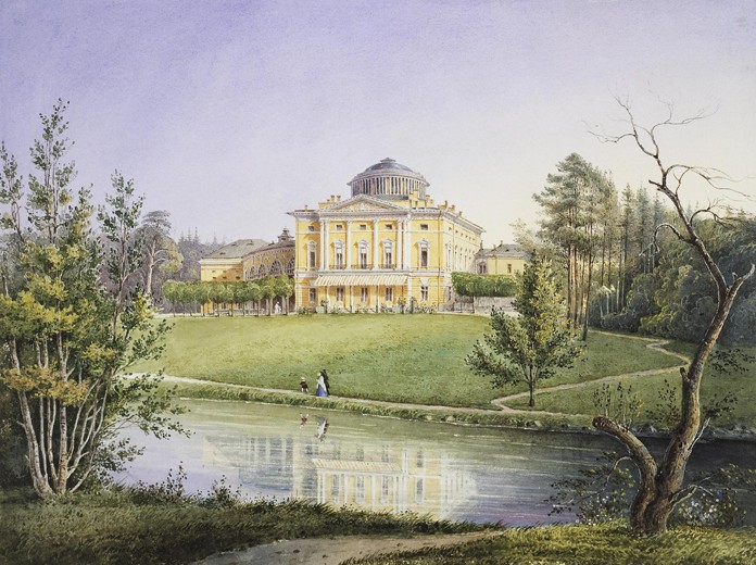 View of the Pavlovsk Palace de Unbekannter Künstler