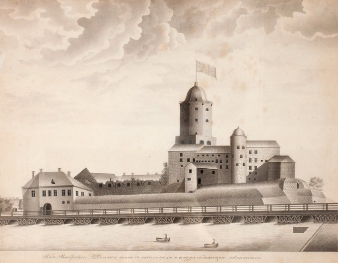 View of the Vyborg Castle de Unbekannter Künstler