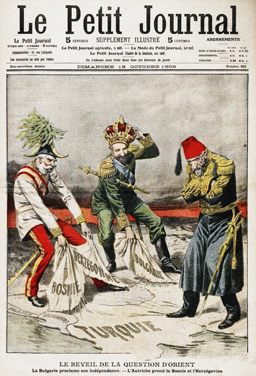 Bosnian Crisis. Cover of the French periodical Le Petit Journal, 18th October 1908 de Unbekannter Künstler