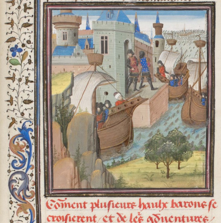 Start to the Fourth Crusade. Miniature from the "Historia" by William of Tyre de Unbekannter Künstler