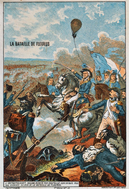 The balloon Entreprenant, flown by Coutelle, at the battle of Fleurus, 1794 (From the Series "The Dr de Unbekannter Künstler