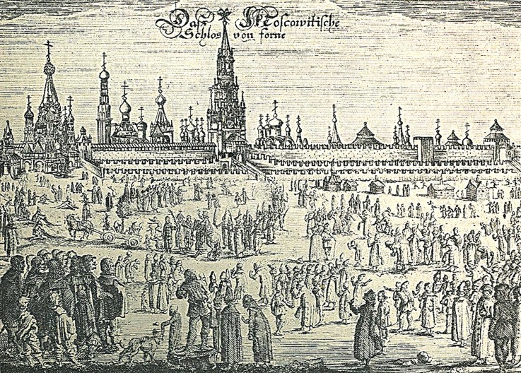 The donkey walk in the Moscow Kremlin (From "Travels to the Great Duke of Muscovy and the King of Pe de Unbekannter Künstler