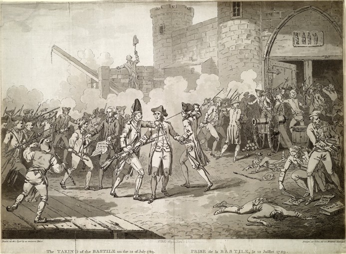 The Storming of the Bastille on 14 July 1789 de Unbekannter Künstler