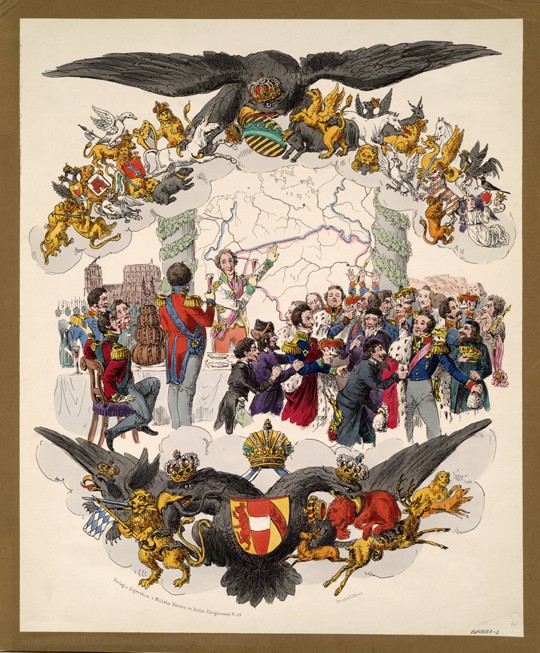 The Congress of Vienna (Caricature) de Unbekannter Künstler