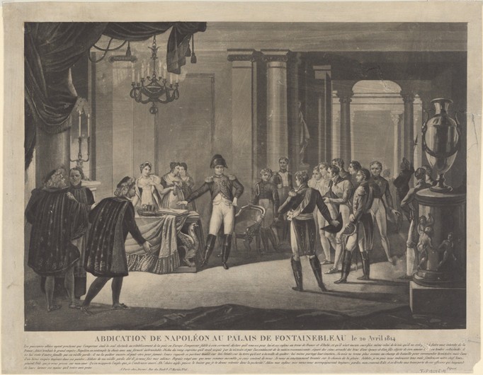 The Abdication of Napoleon at Fontainebleau de Unbekannter Künstler