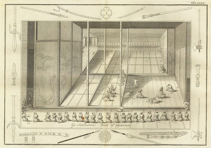 The hall of audience of the Dutch Ambassadors. (From The History of Japan by Engelbert Kaempfer) de Unbekannter Künstler