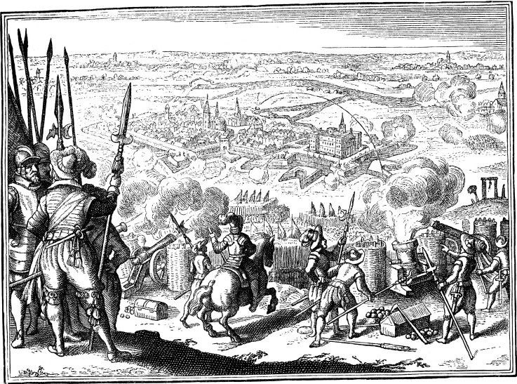 The siege of the Jülich fortress in 1610 de Unbekannter Künstler