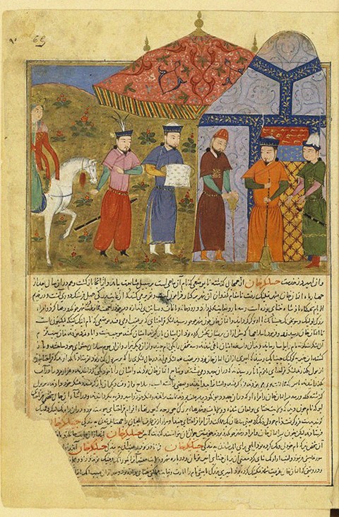The siege of Beijing. Miniature from Jami' al-tawarikh (Universal History) de Unbekannter Künstler