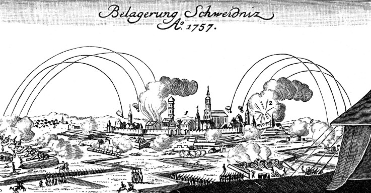 The siege of Schweidnitz on November 1757 de Unbekannter Künstler