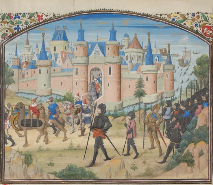 The Siege of Tyre, 1124. Miniature from the "Historia" by William of Tyre de Unbekannter Künstler