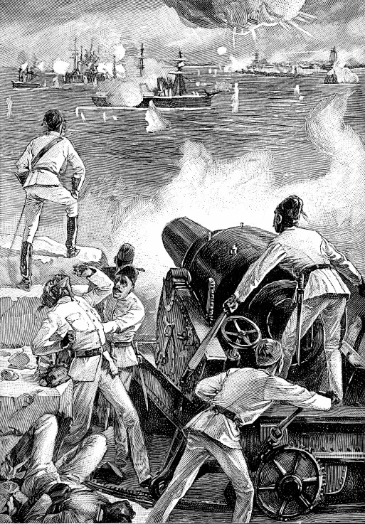 The Bombardment of Alexandria on 11 July 1882 de Unbekannter Künstler