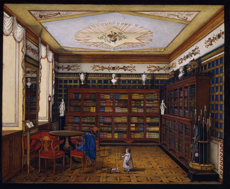The Library of Count Henryk Ilinsky in Romaniv de Unbekannter Künstler