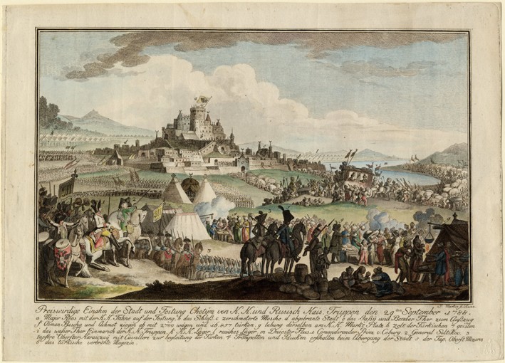 The Taking of Khotyn by Russian army on September 29, 1788 de Unbekannter Künstler