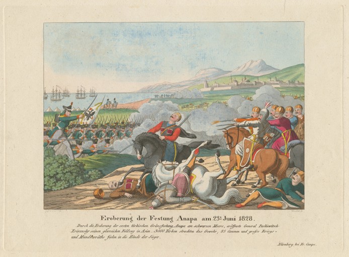 The Fall of the Anapa fortress on June 23, 1828 de Unbekannter Künstler