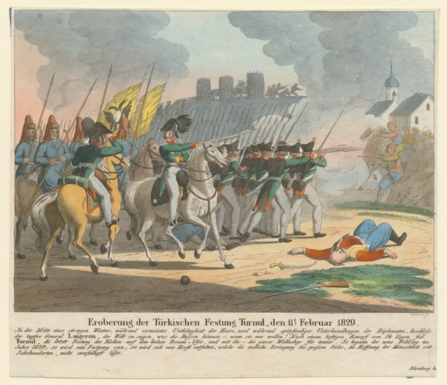 The Fall of the Turnu fortress on February 11, 1829 de Unbekannter Künstler