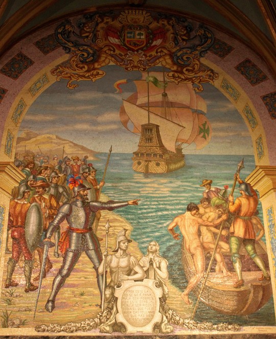 Conquest Of Peru by Francisco Pizarro de Unbekannter Künstler