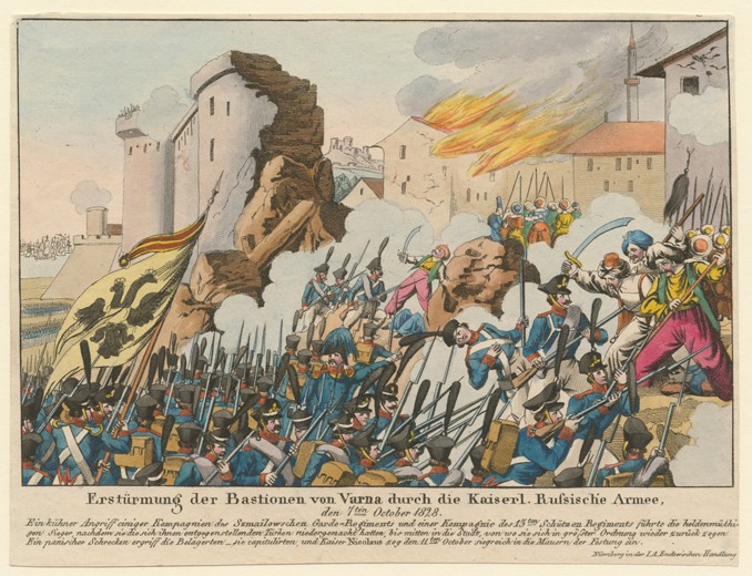 The storming the bastions of Varna by the Russian army on September 1828 de Unbekannter Künstler